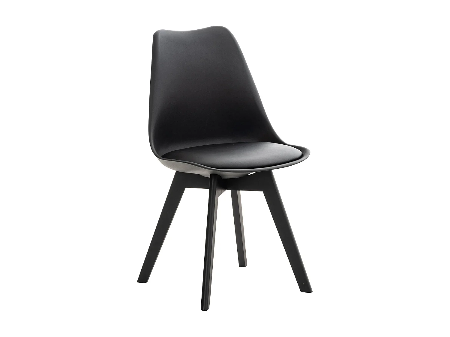 chaise salle à manger - Plastique - Noir / Noir - Linares