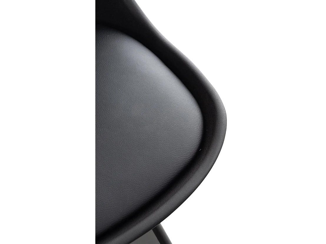 chaise salle à manger - Plastique - Noir / Noir - Linares