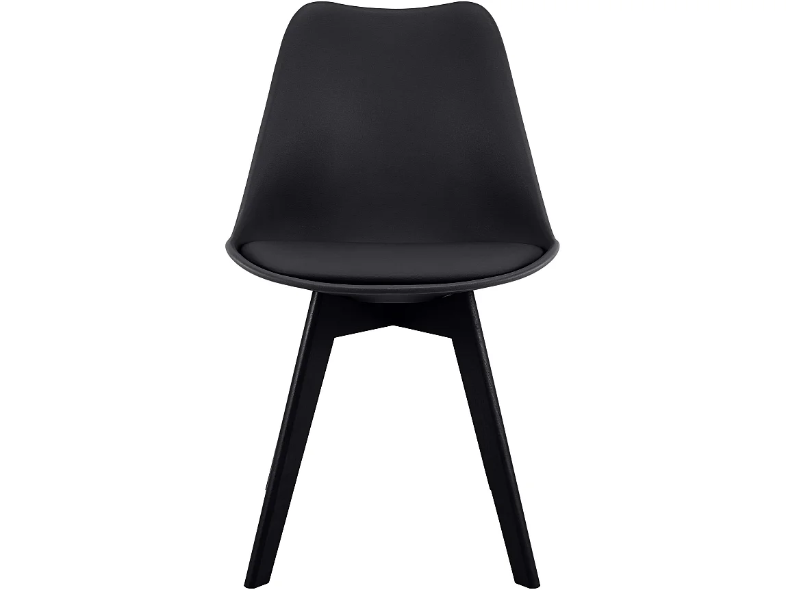 chaise salle à manger - Plastique - Noir / Noir - Linares