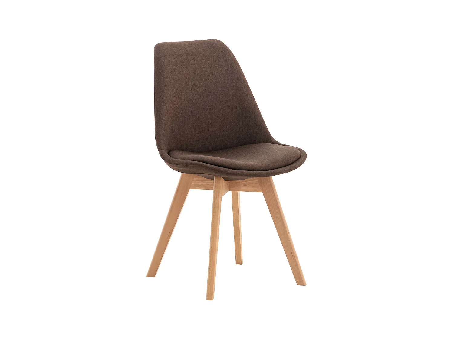 chaise salle à manger - Tissu - Marron - Linares
