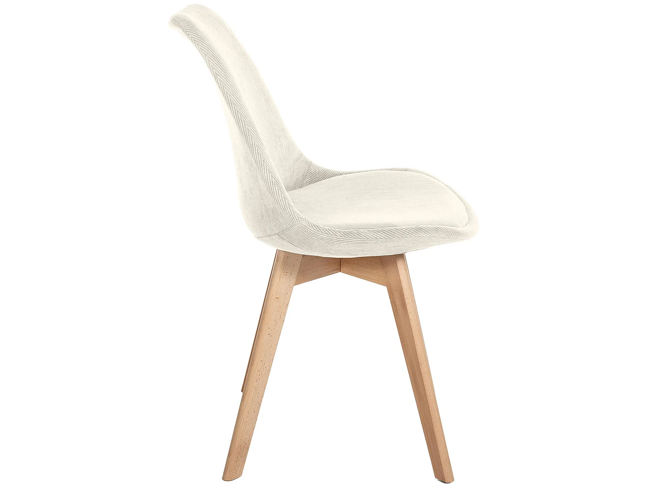 Lot de 4  chaise salle à manger - Cordon - Beige - Linares
