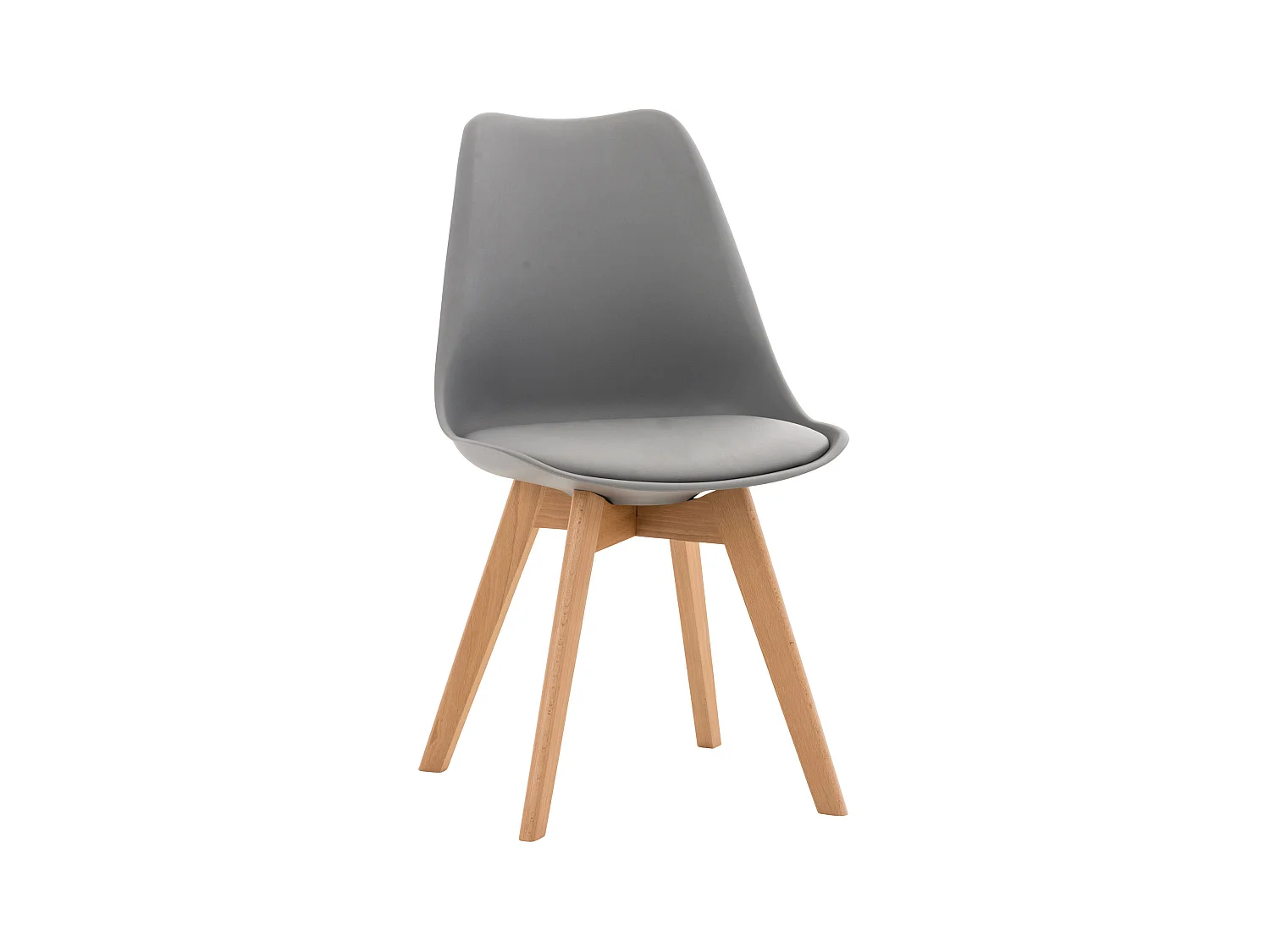chaise salle à manger - Plastique - Gris - Linares