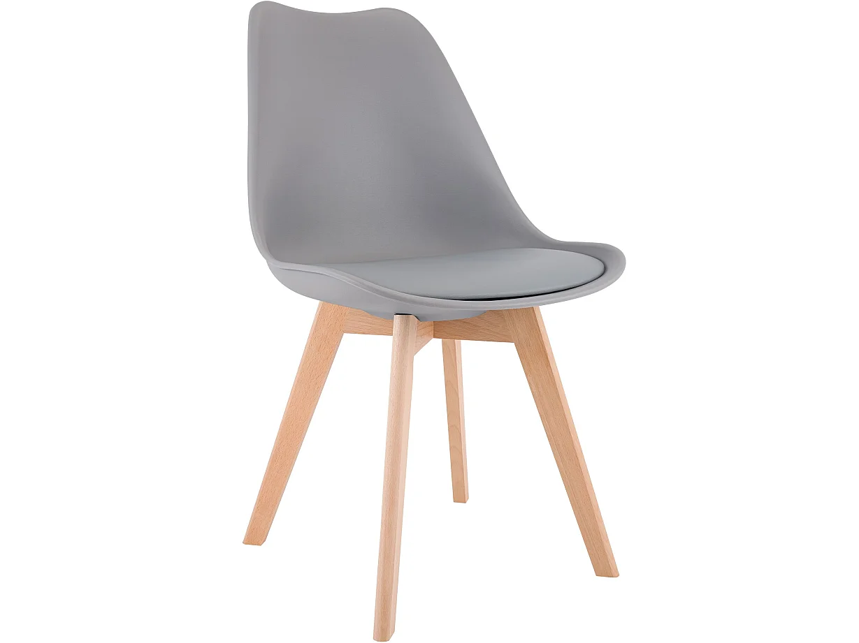 chaise salle à manger - Plastique - Gris - Linares
