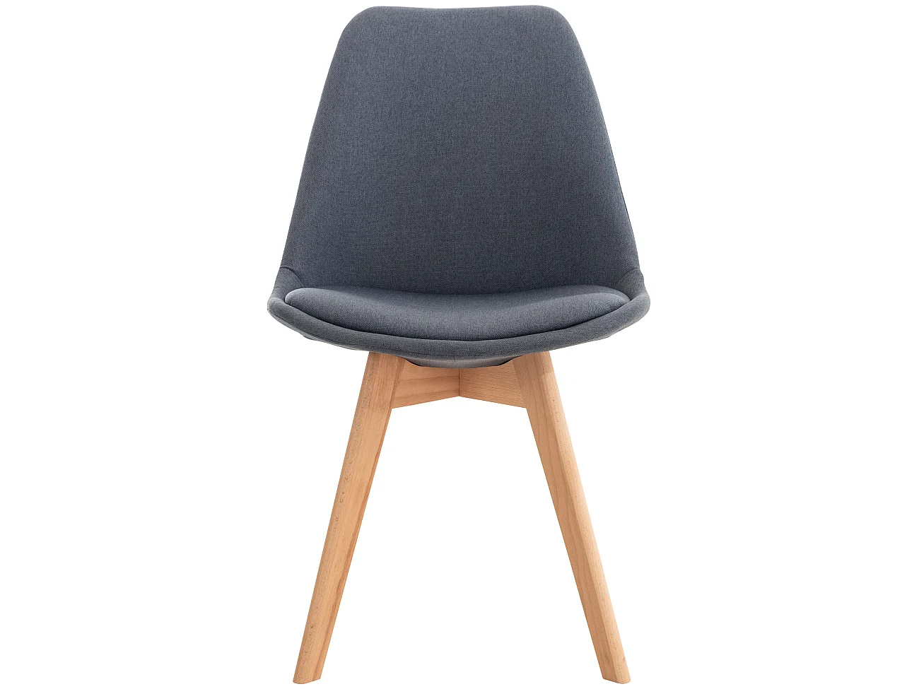 Set van 4  Eetkamerstoelen - Stof - donkergrijs - Linares