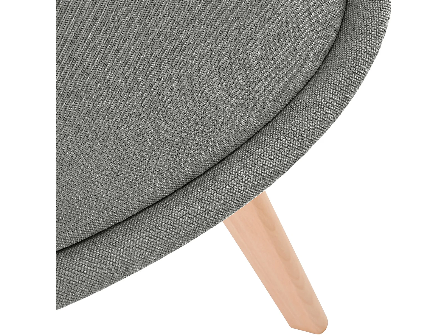 Lot de 4  chaise salle à manger - Tissu - Gris clair - Linares
