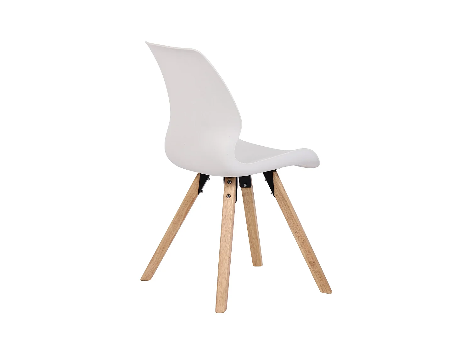 Lot de 2  chaise salle à manger - Plastique - Blanc - Luna