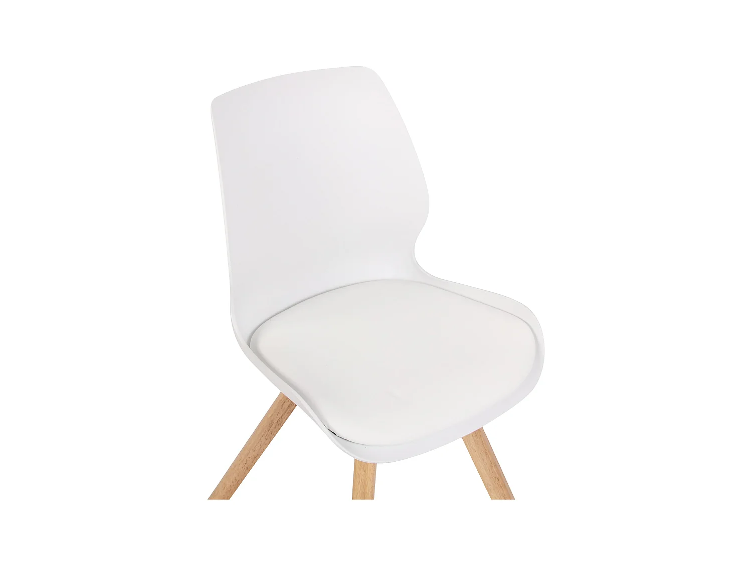 Lot de 2  chaise salle à manger - Plastique - Blanc - Luna