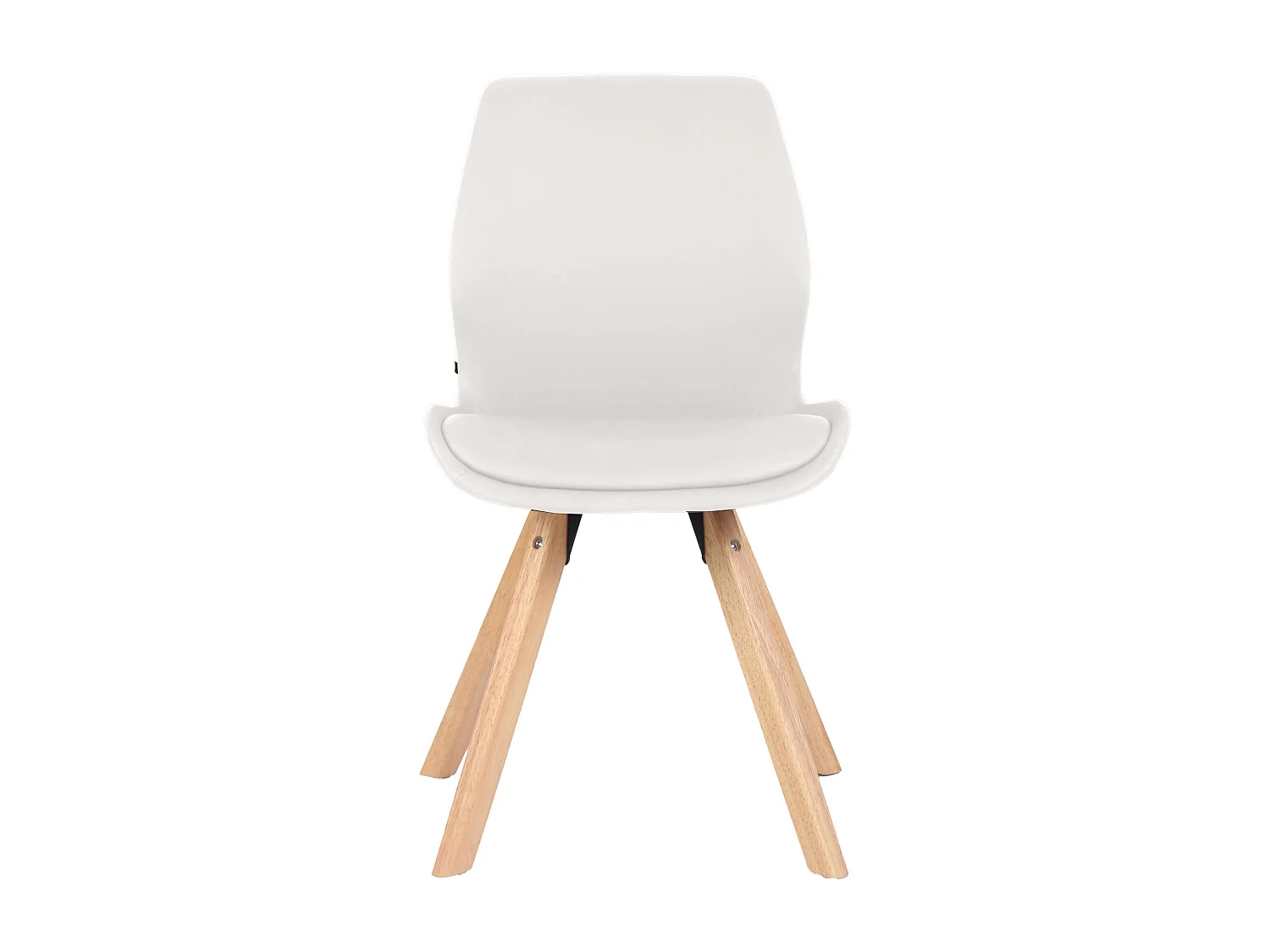 Lot de 2  chaise salle à manger - Plastique - Blanc - Luna