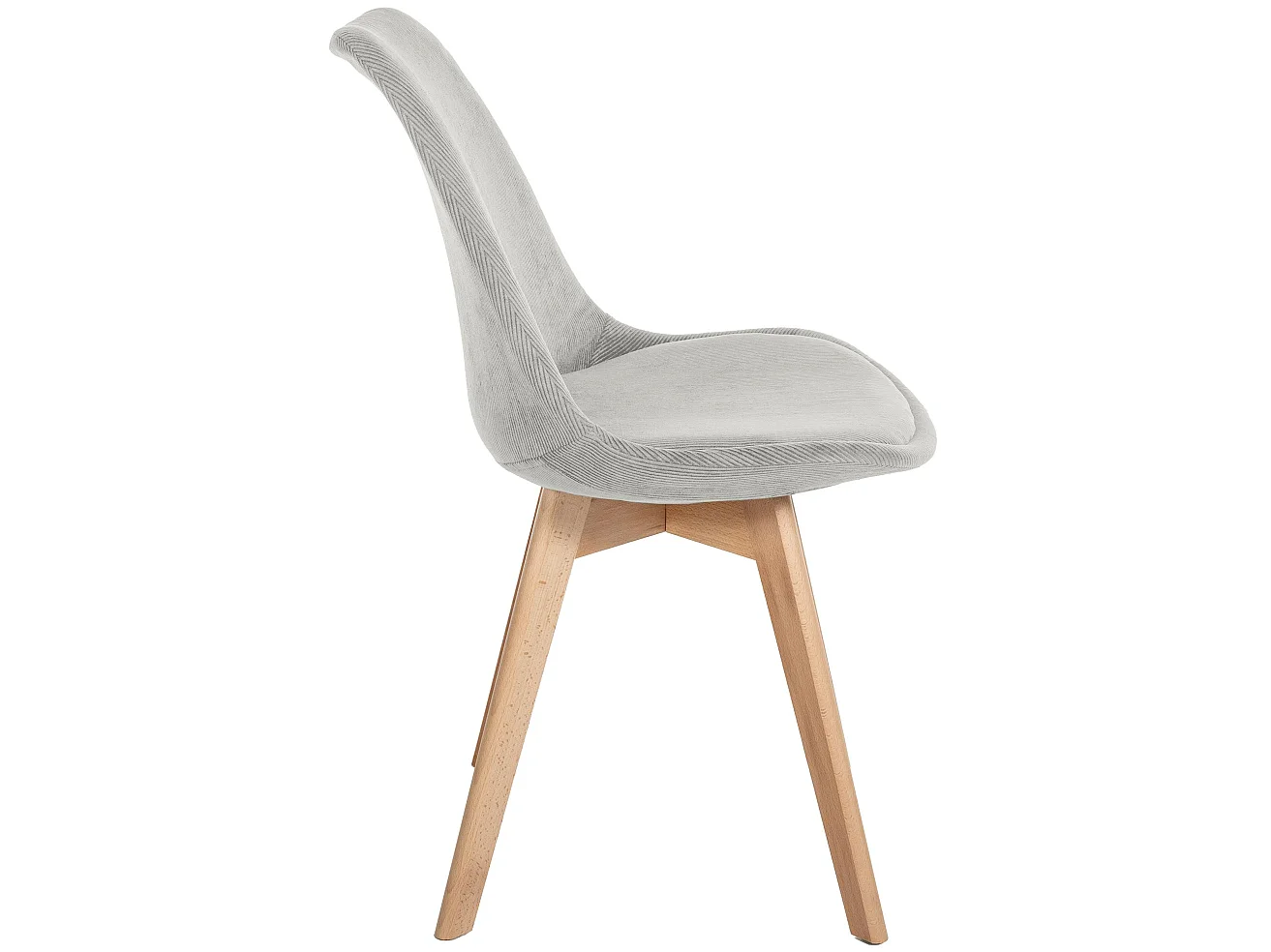 Lot de 4  chaise salle à manger - Cordon - Gris - Linares