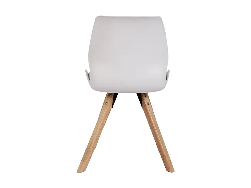 Lot de 4  chaise salle à manger - Plastique - Blanc - Luna