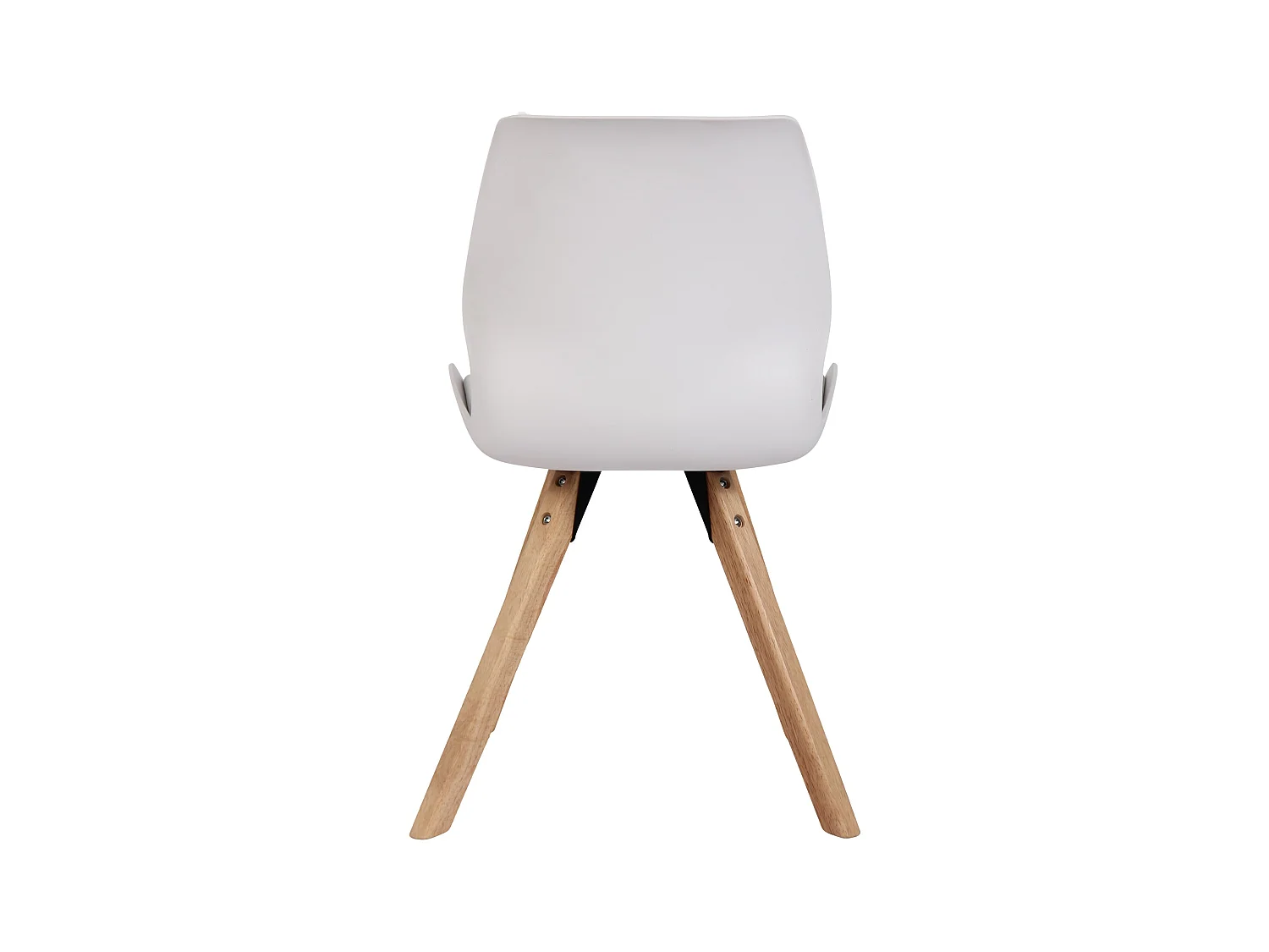 Lot de 4  chaise salle à manger - Plastique - Blanc - Luna