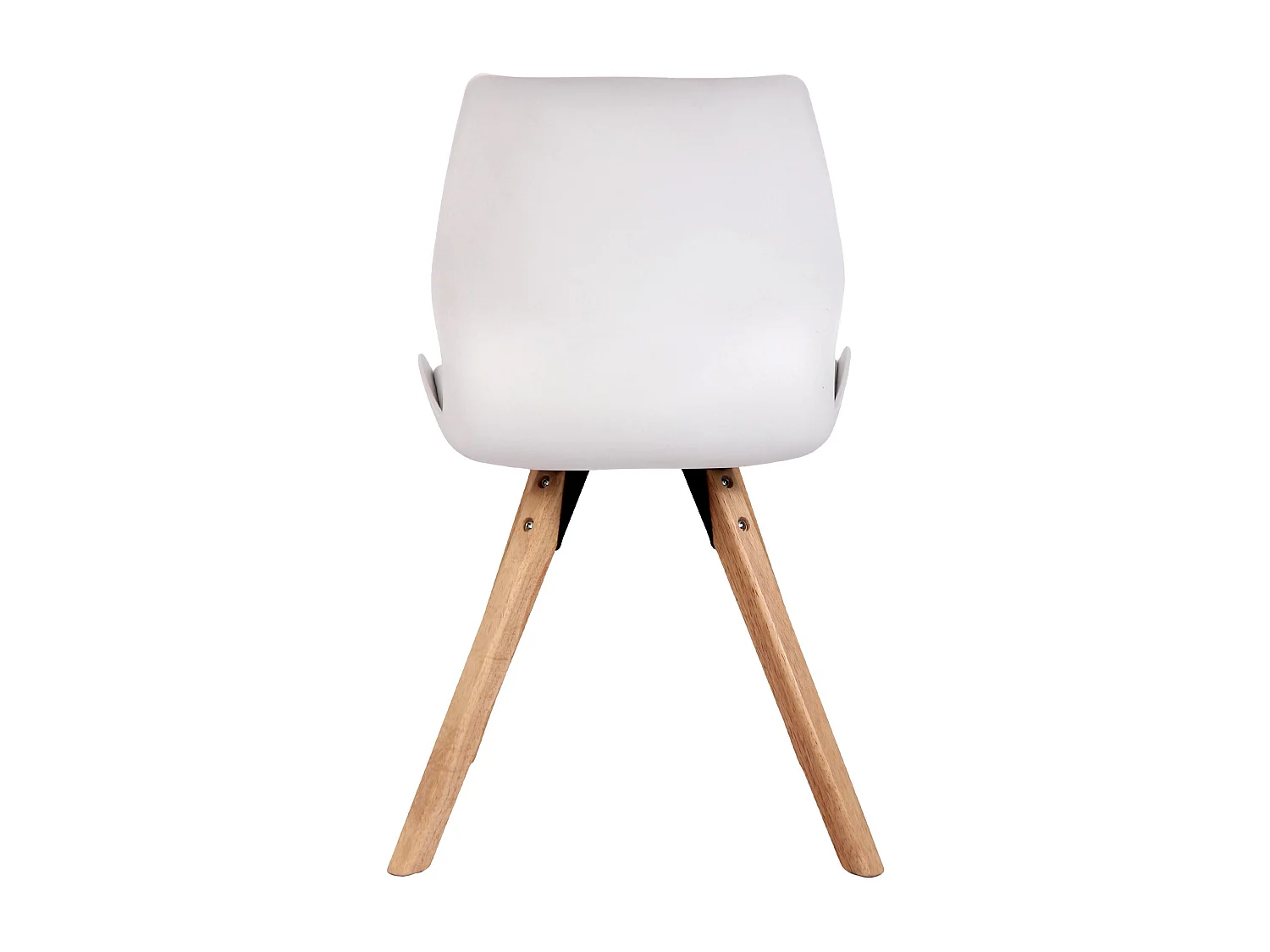 Lot de 4  chaise salle à manger - Plastique - Blanc - Luna