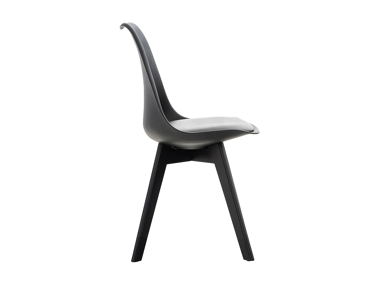 Set De 4  Silla de comedor - Plástico - Negro/negro - Linares