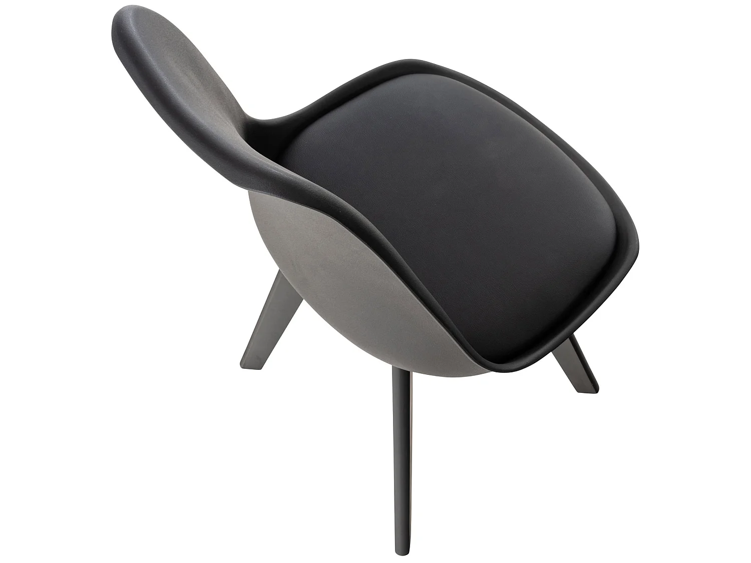 Set De 4  Silla de comedor - Plástico - Negro/negro - Linares