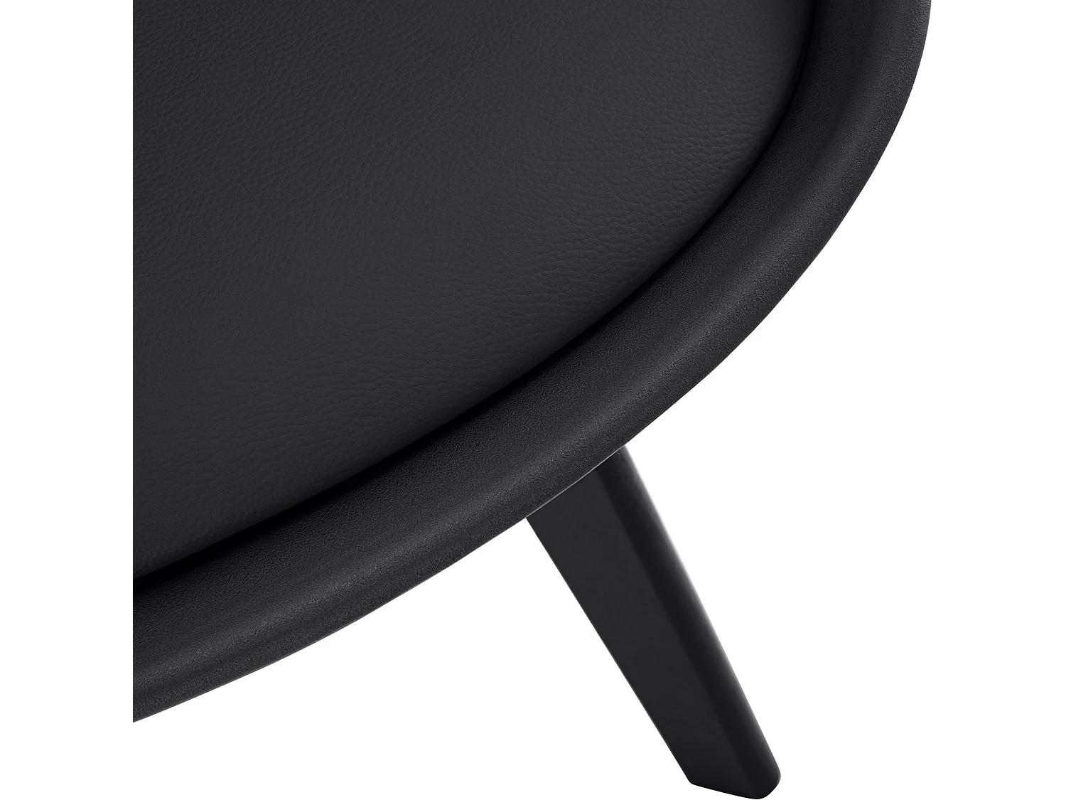 Lot de 4  chaise salle à manger - Plastique - Noir / Noir - Linares
