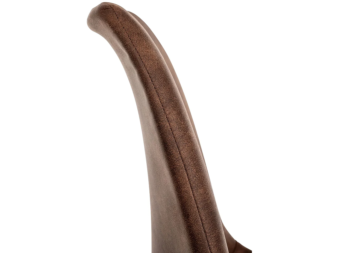 Lot de 4  chaise salle à manger - Similicuir - Marron - Linares