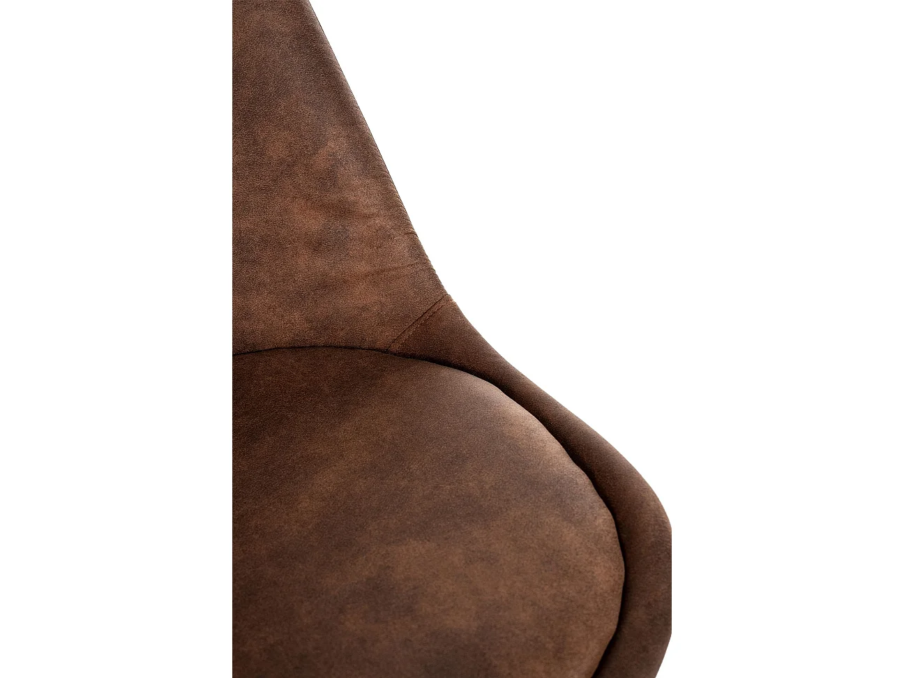 Lot de 4  chaise salle à manger - Similicuir - Marron - Linares