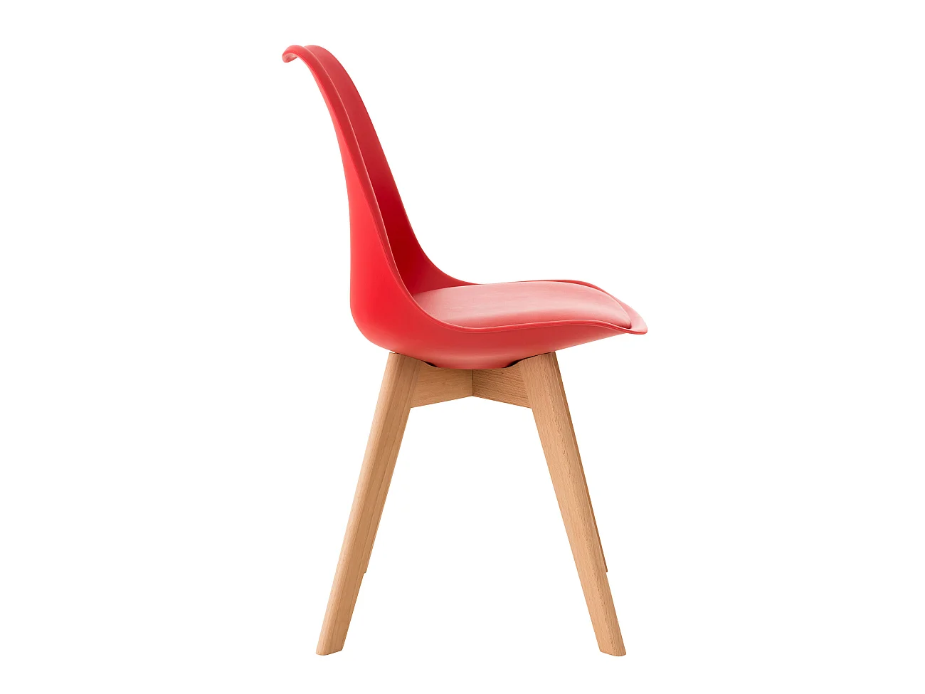 chaise salle à manger - Plastique - Rouge - Linares