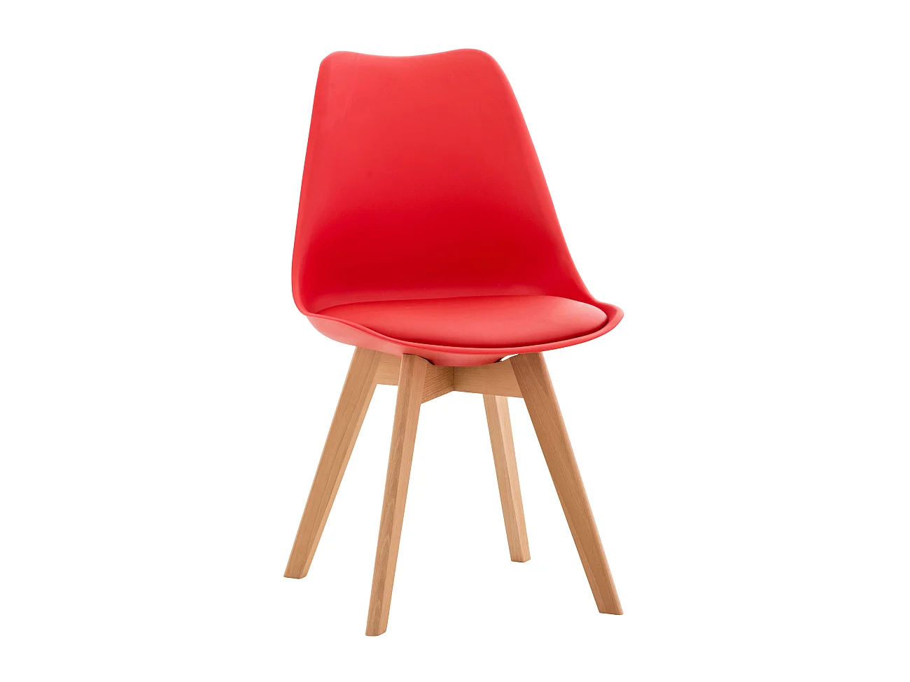 chaise salle à manger - Plastique - Rouge - Linares