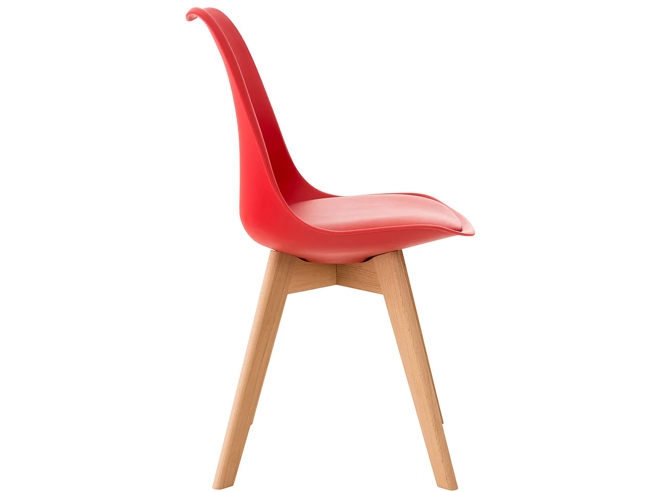 chaise salle à manger - Plastique - Rouge - Linares