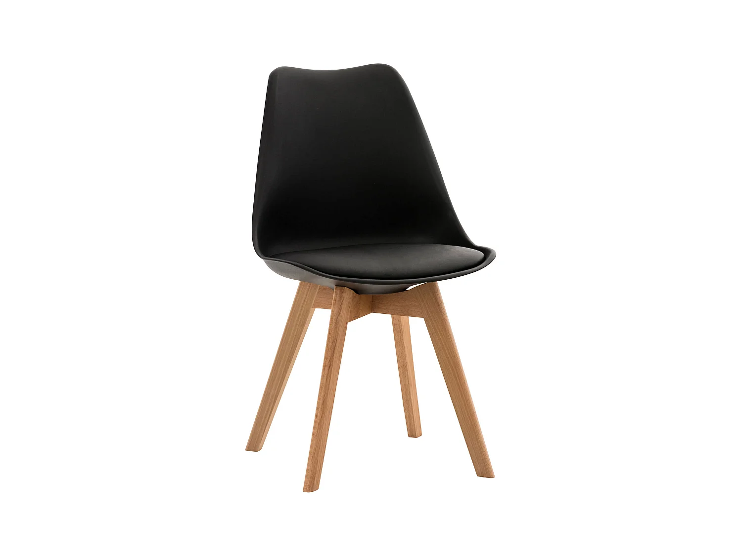 chaise salle à manger - Plastique - Noir - Linares