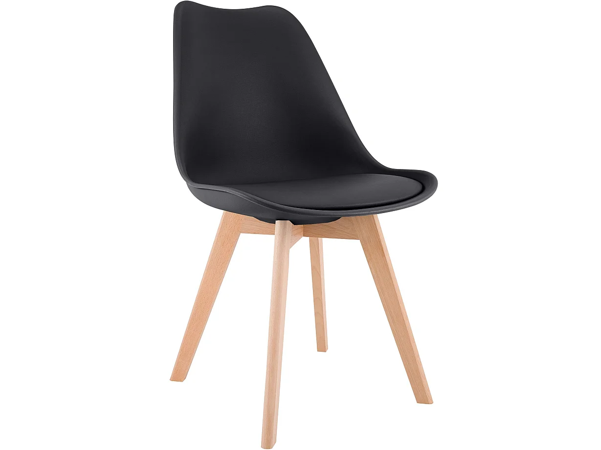 chaise salle à manger - Plastique - Noir - Linares