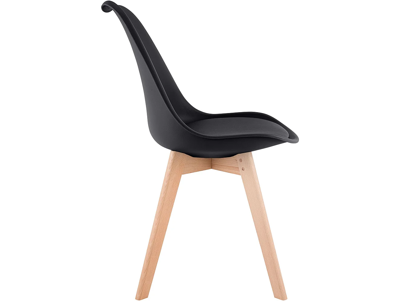 chaise salle à manger - Plastique - Noir - Linares