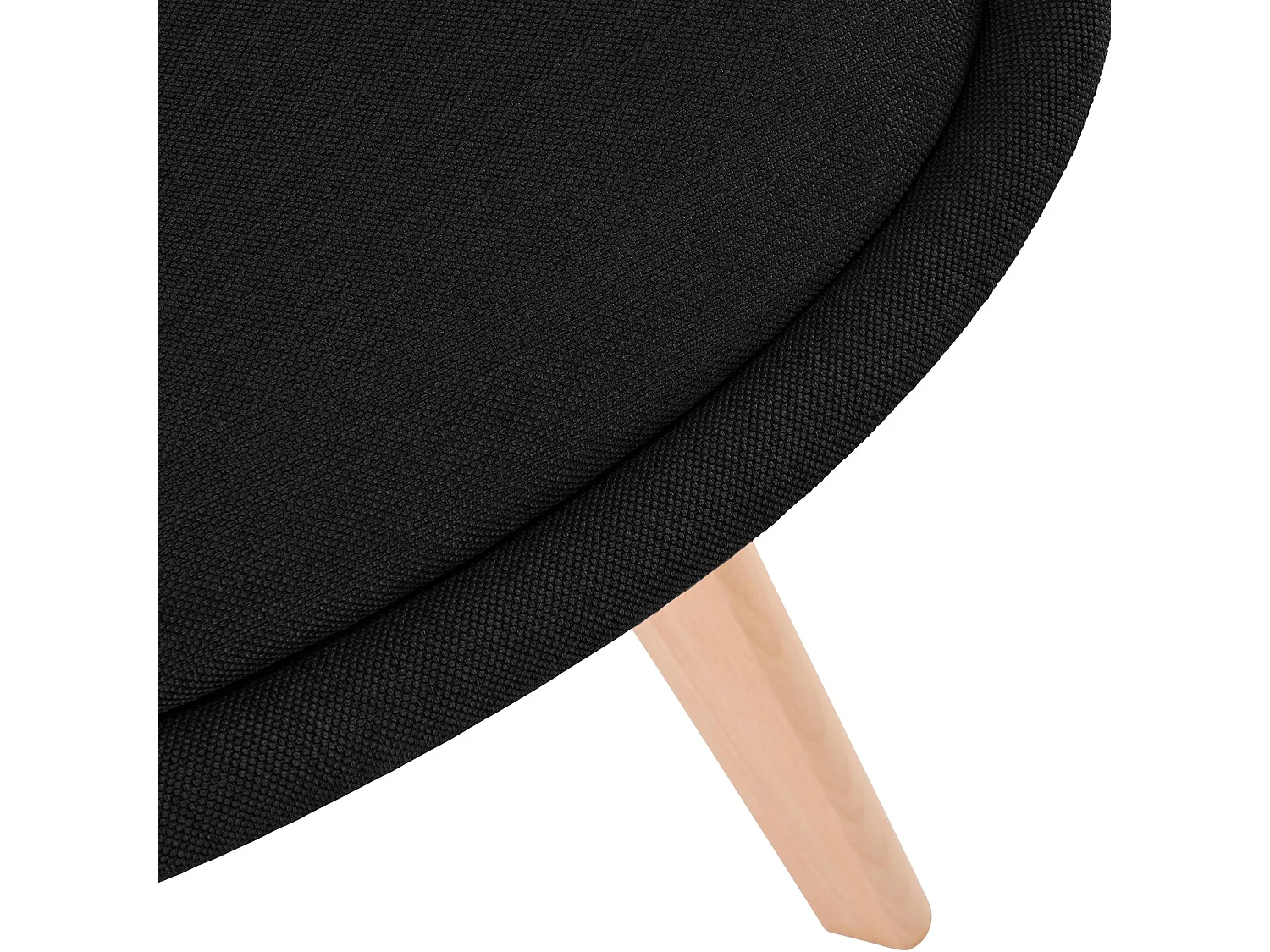 Lot de 4  chaise salle à manger - Tissu - Noir - Linares