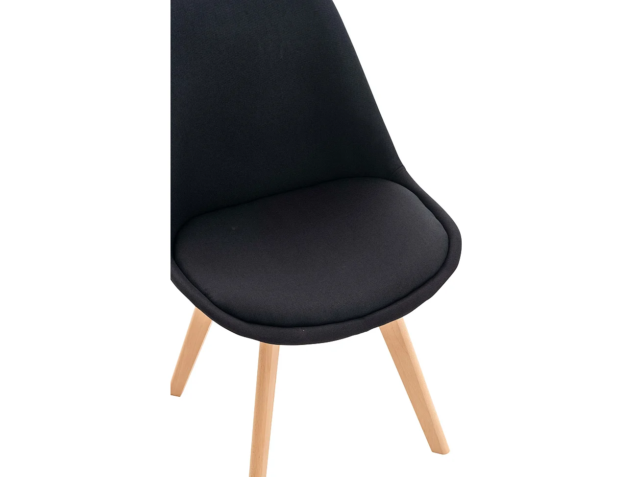 Lot de 4  chaise salle à manger - Tissu - Noir - Linares