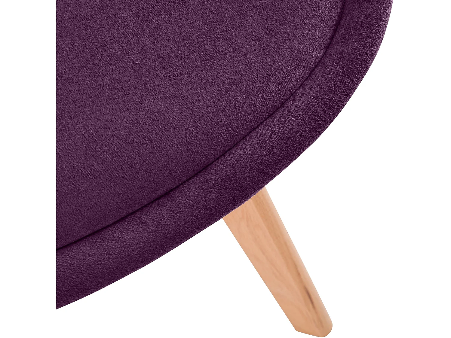 Lot de 4  chaise salle à manger - Velours - Violet - Linares