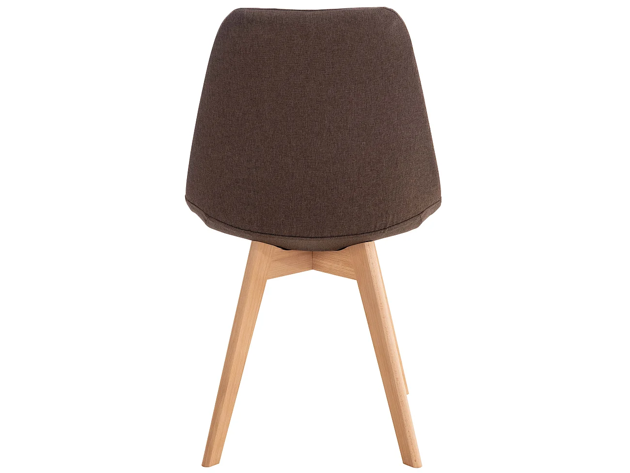 Set van 4  Eetkamerstoelen - Stof - bruin - Linares