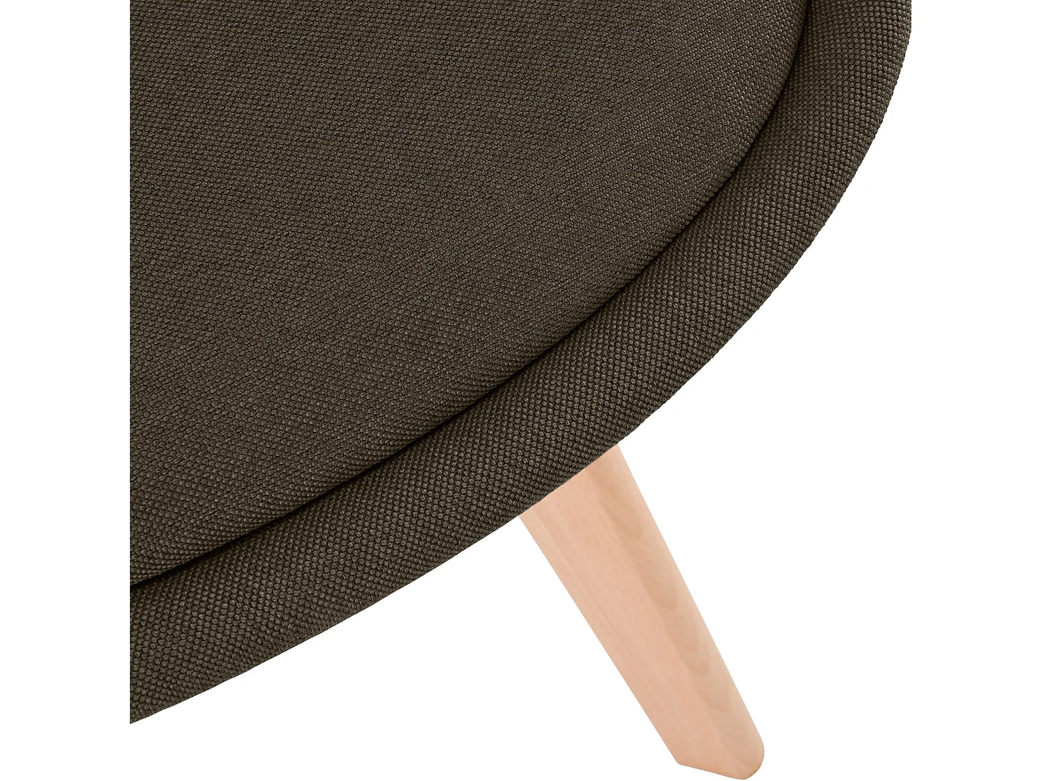 Lot de 4  chaise salle à manger - Tissu - Marron - Linares