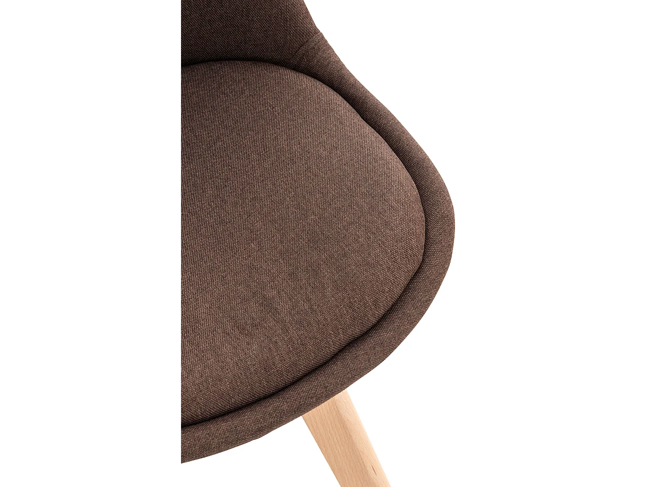 Lot de 4  chaise salle à manger - Tissu - Marron - Linares