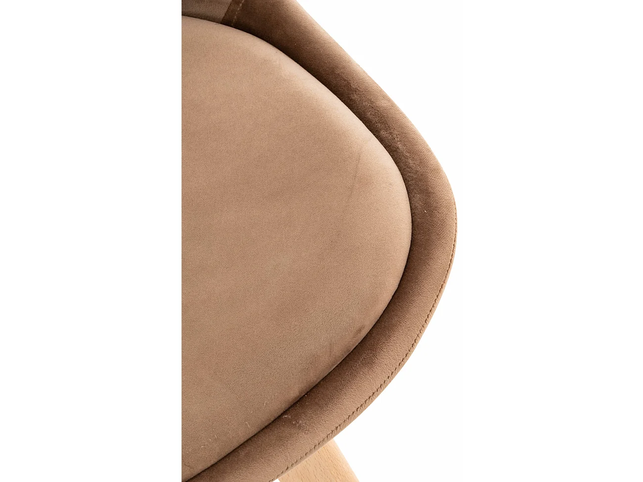 Set van 4  Eetkamerstoelen - Fluweel - bruin - Linares