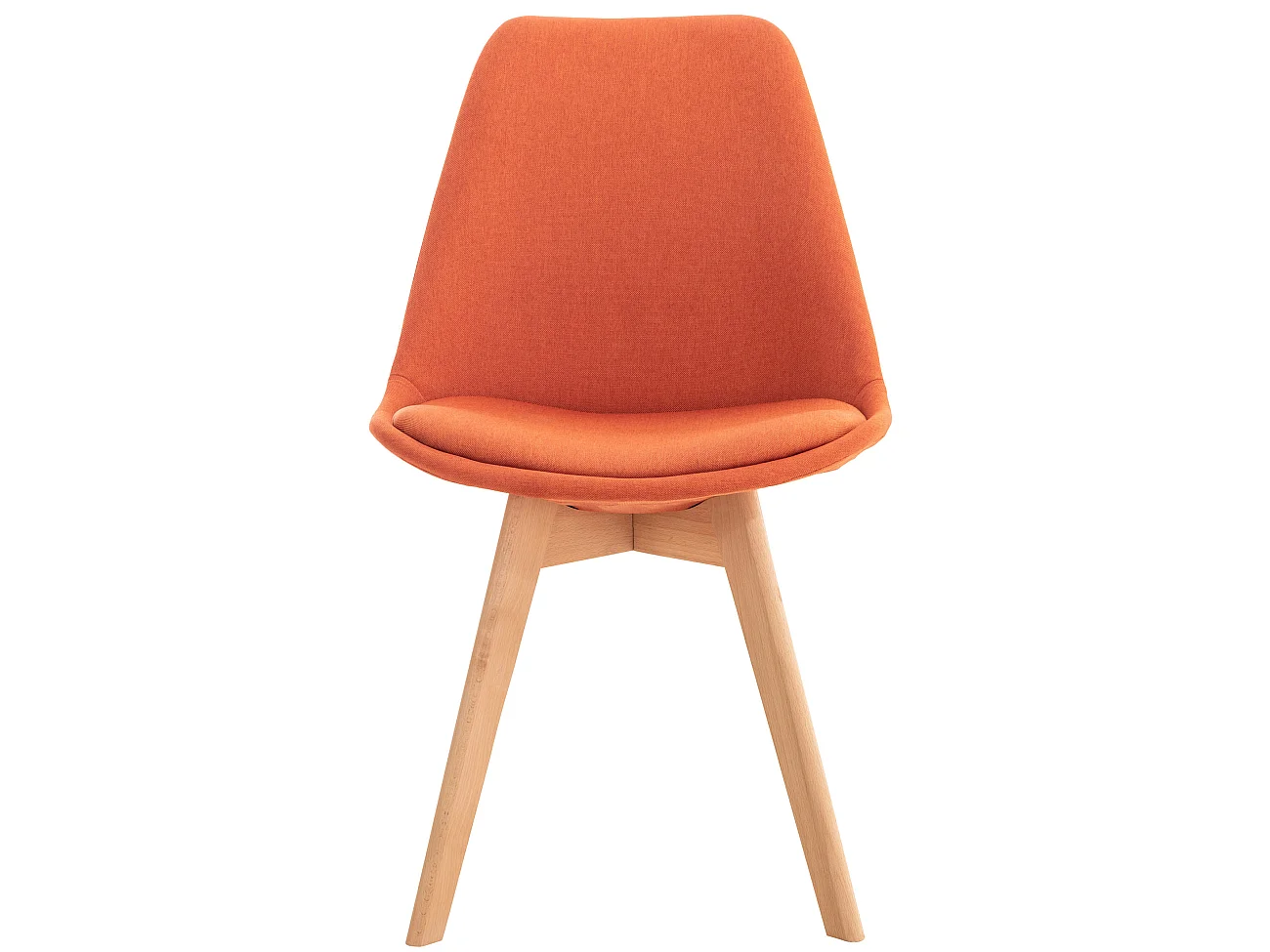 Set van 4  Eetkamerstoelen - Stof - oranje - Linares
