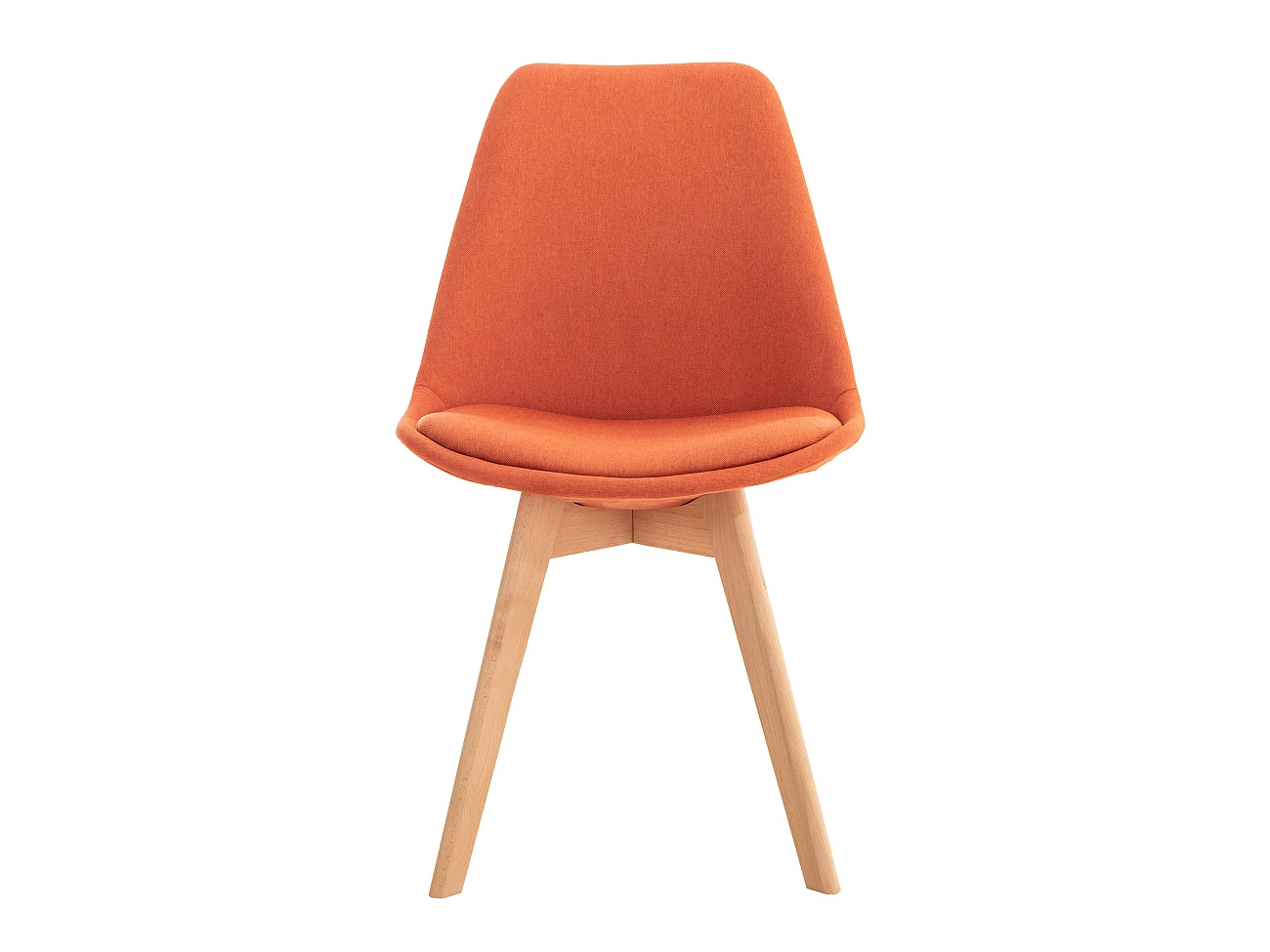 Lot de 4  chaise salle à manger - Tissu - Orange - Linares