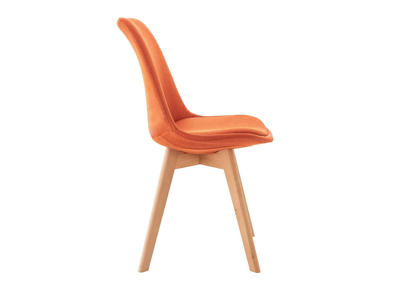 Lot de 4  chaise salle à manger - Tissu - Orange - Linares