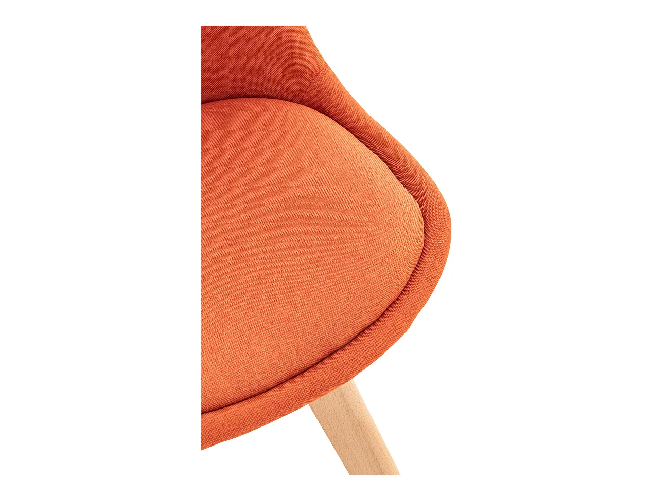 Lot de 4  chaise salle à manger - Tissu - Orange - Linares