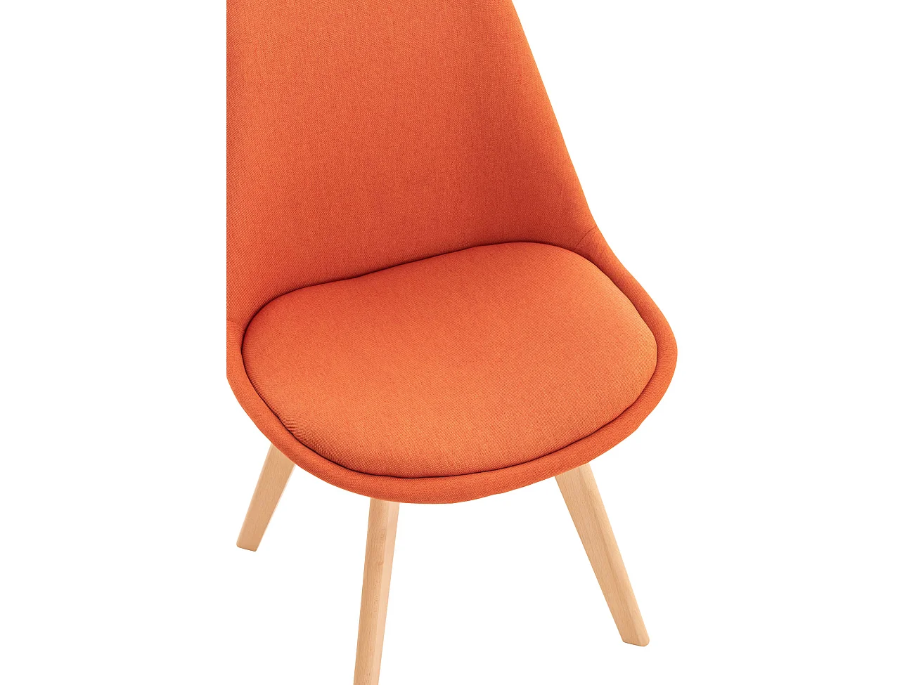 Lot de 4  chaise salle à manger - Tissu - Orange - Linares