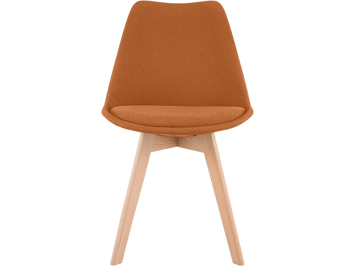 Lot de 4  chaise salle à manger - Tissu - Orange - Linares