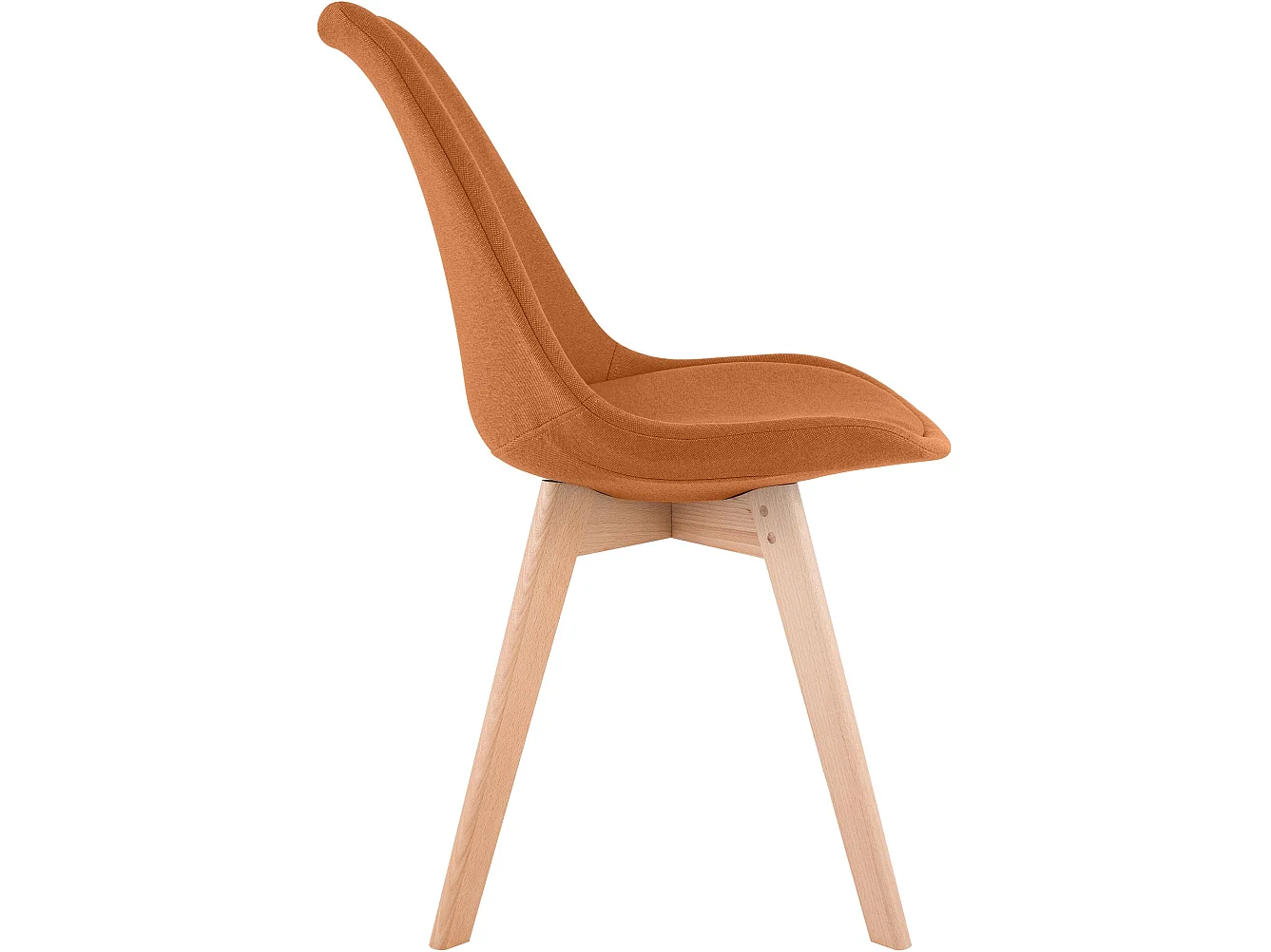 Lot de 4  chaise salle à manger - Tissu - Orange - Linares