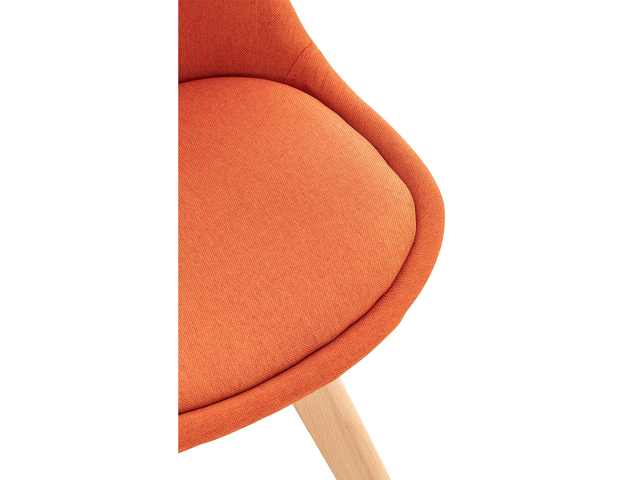 Lot de 4  chaise salle à manger - Tissu - Orange - Linares