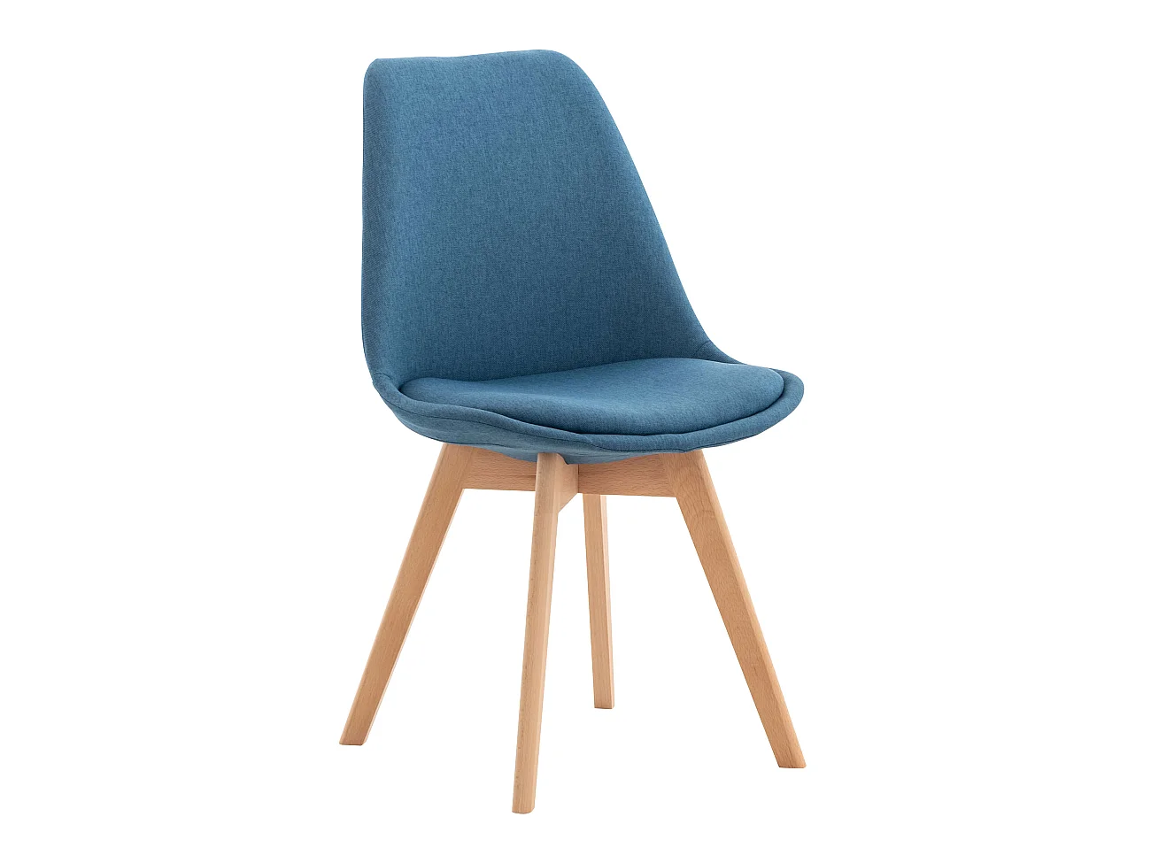 chaise salle à manger - Tissu - Bleu - Linares