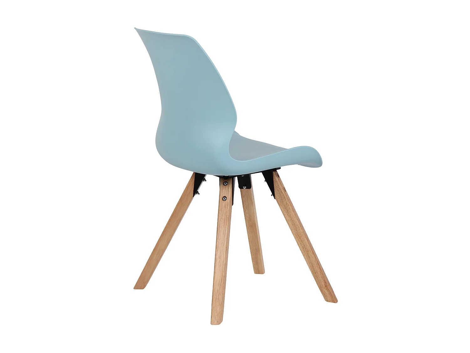 Lot de 2  chaise salle à manger - Plastique - Bleu - Luna