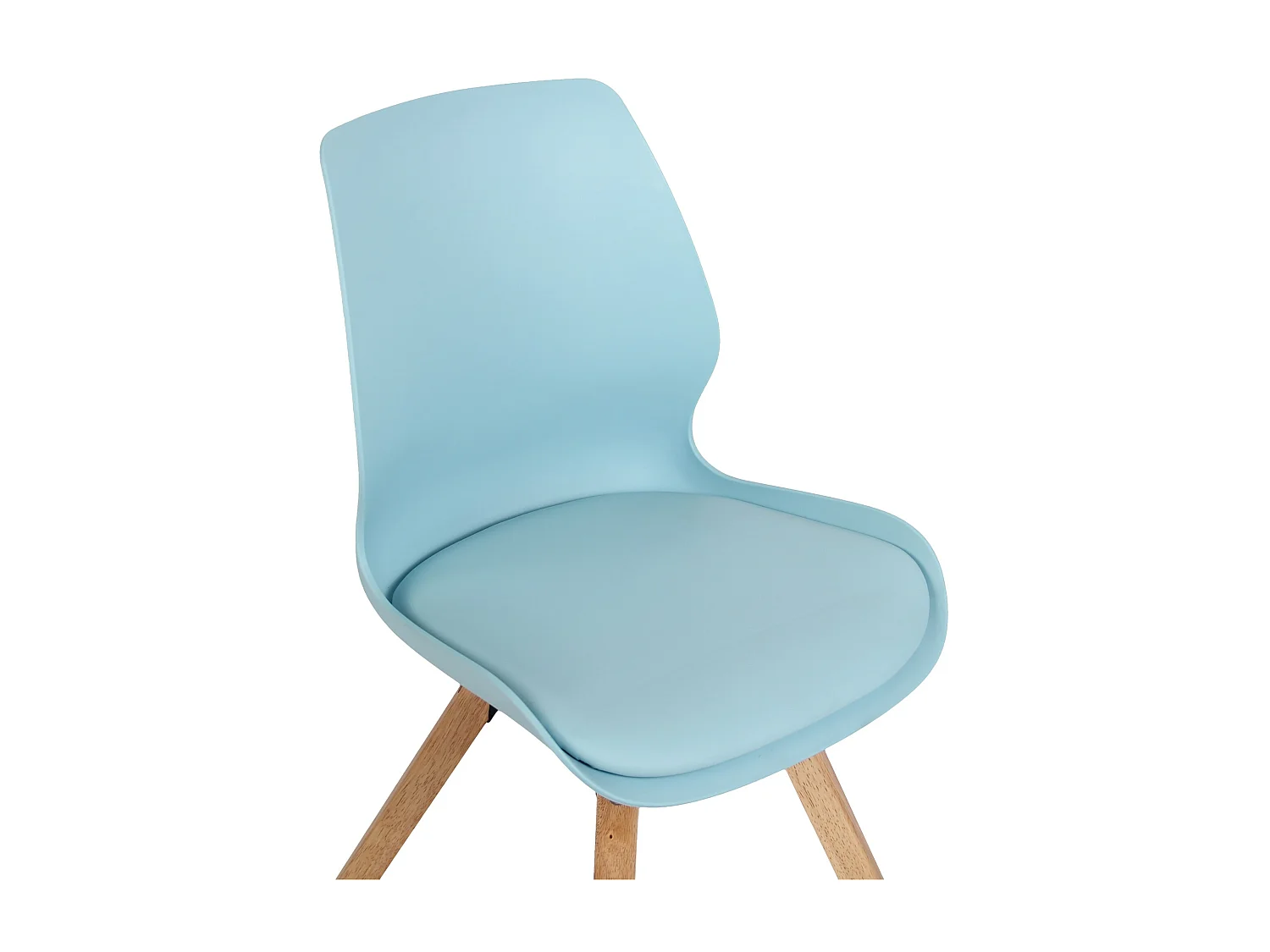 Lot de 2  chaise salle à manger - Plastique - Bleu - Luna