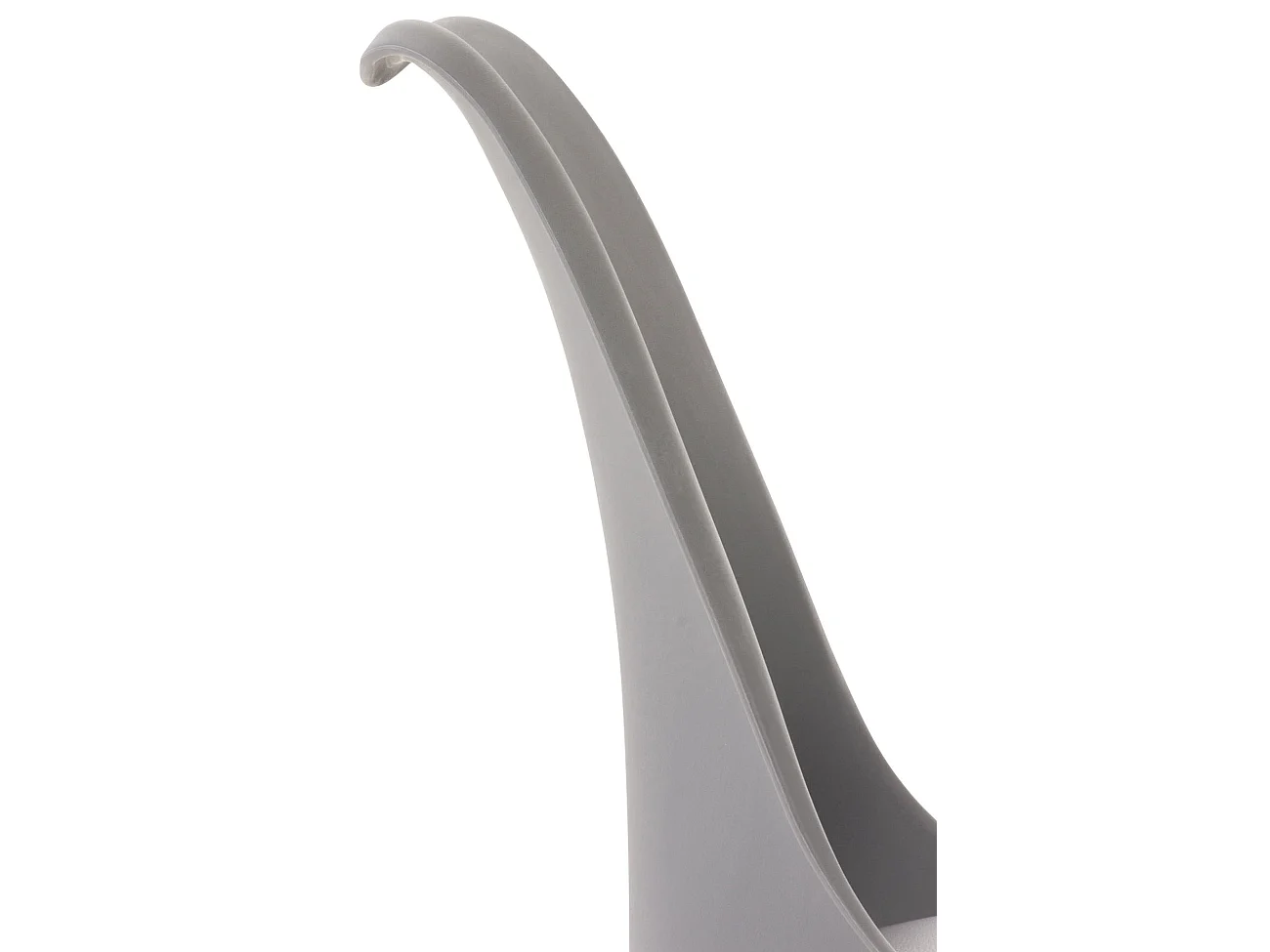 Lot de 4  chaise salle à manger - Plastique - Gris - Linares