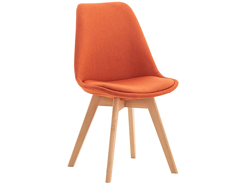 Esszimmerstuhl - Stoff - orange - Linares