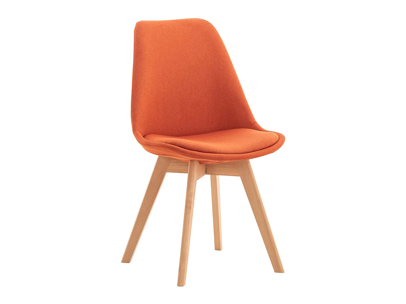 chaise salle à manger - Tissu - Orange - Linares