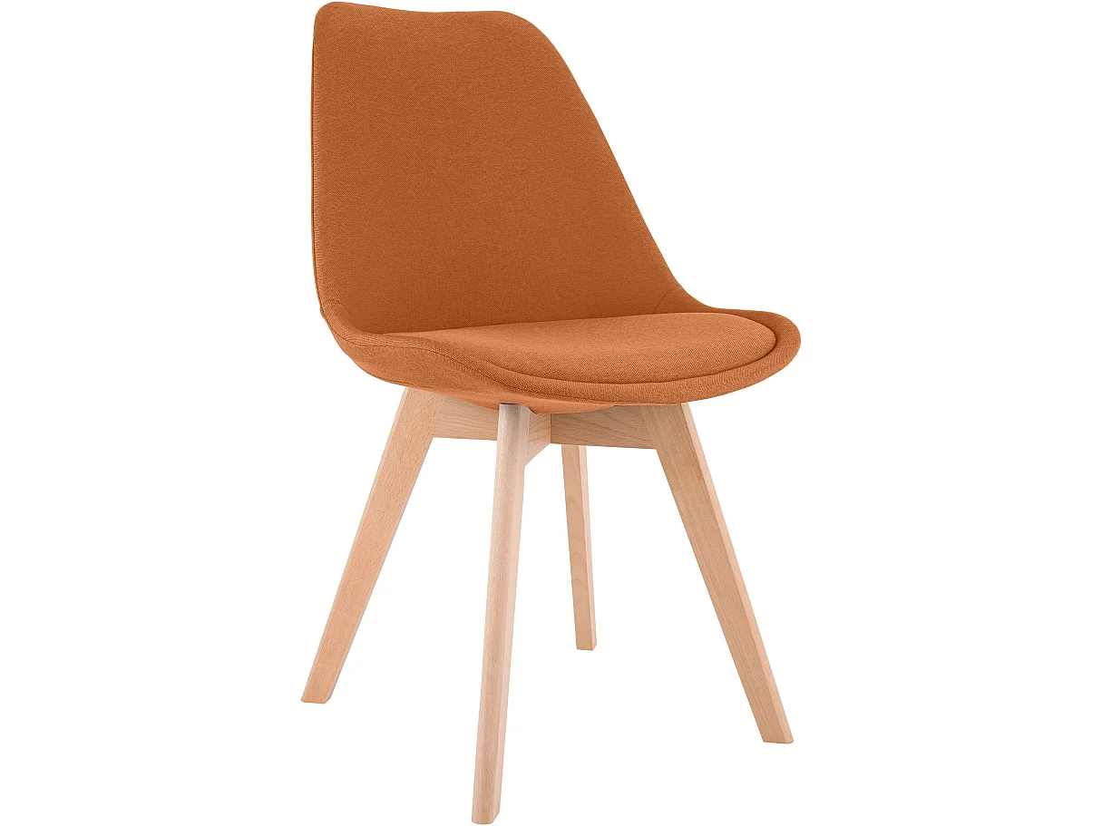 chaise salle à manger - Tissu - Orange - Linares