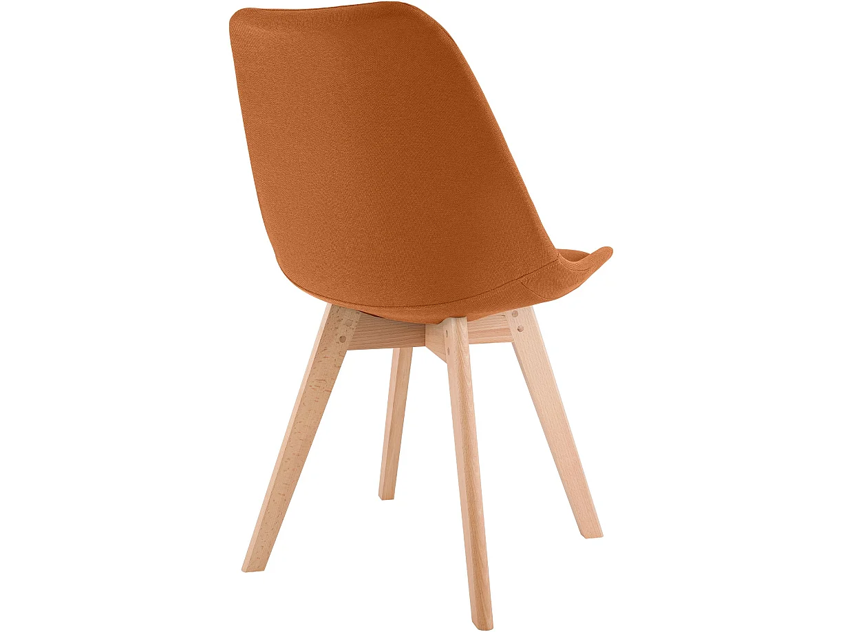 chaise salle à manger - Tissu - Orange - Linares